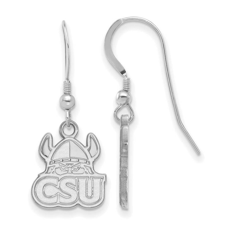 Sterling Silver Cleveland State University Small Dangle Earrings